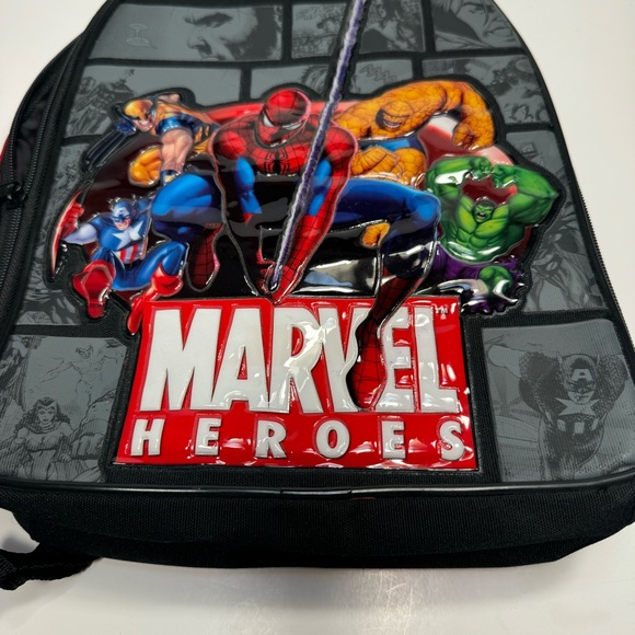 NWOT. Marvel kids Backpack Super Heroes Marvel apporx. 10”L x 12”H x 2”W. - Picture 5 of 16